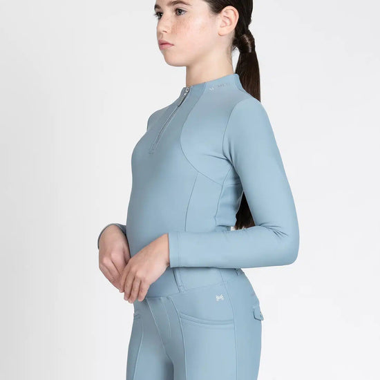 Maximilian Equestrian YR Long Sleeve Base Layer (Aqua) by Maximilian Equestrian at  Try a Bit