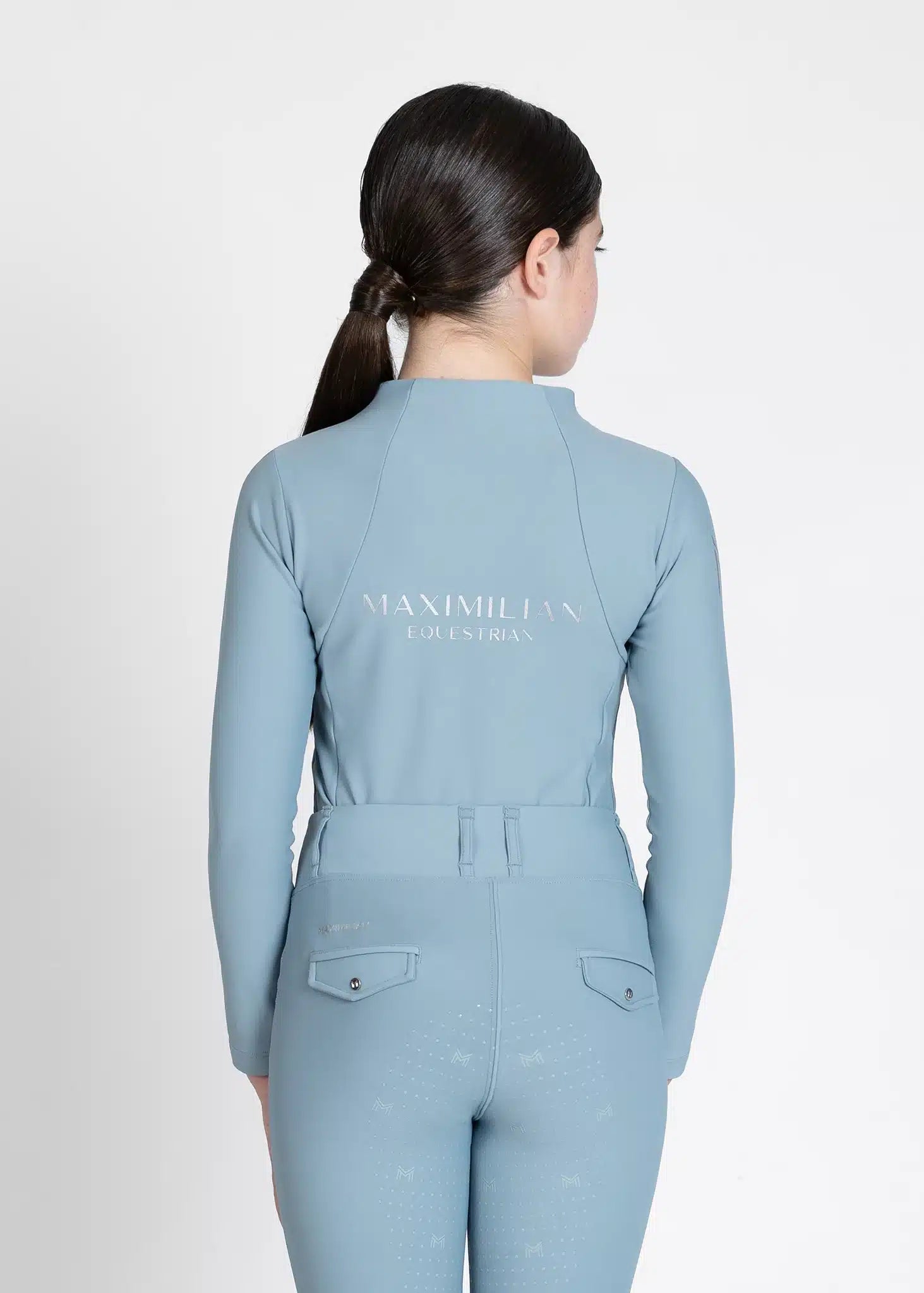 Maximilian Equestrian YR Long Sleeve Base Layer (Aqua) by Maximilian Equestrian at  Try a Bit