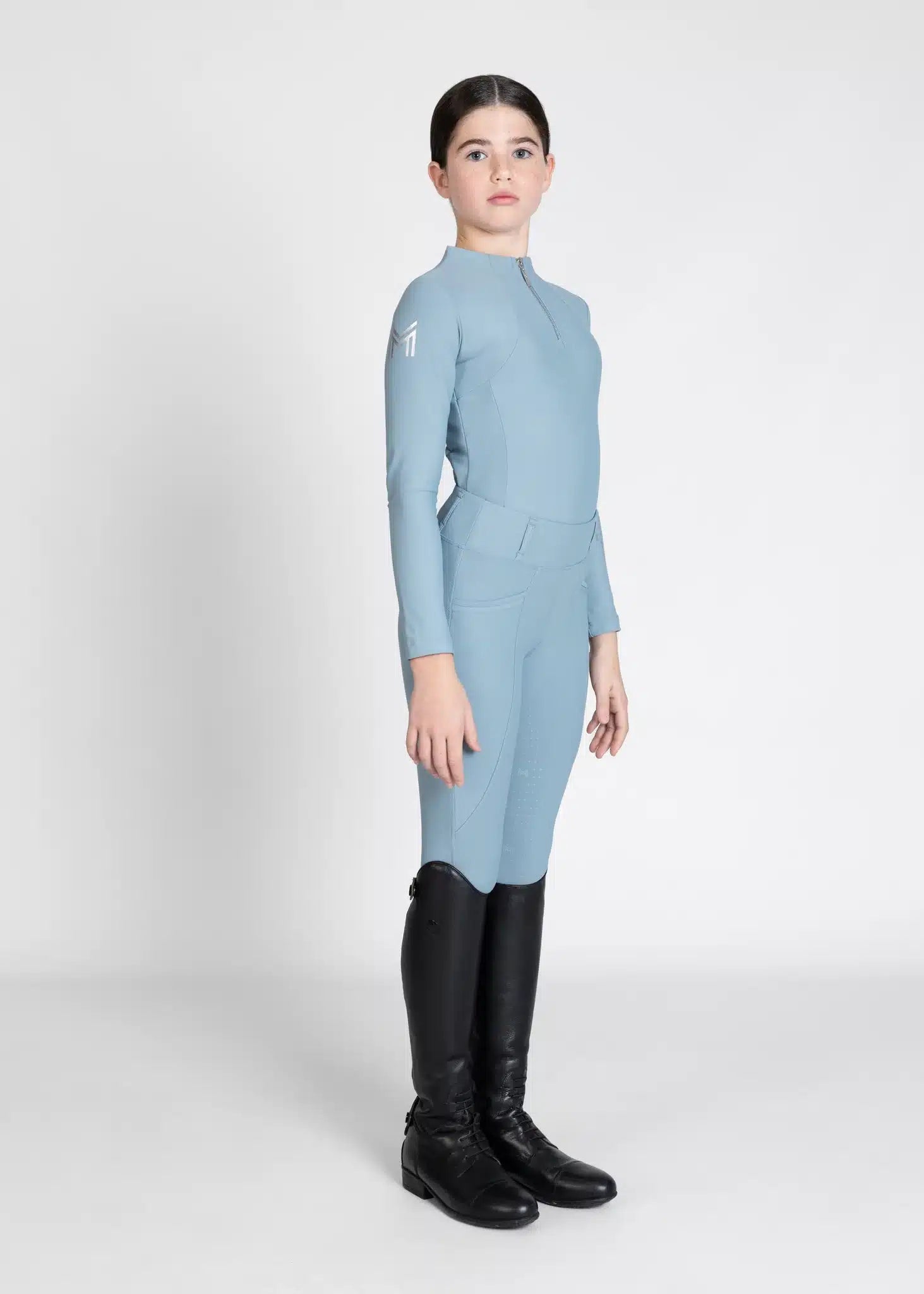 Maximilian Equestrian YR Long Sleeve Base Layer (Aqua) by Maximilian Equestrian at  Try a Bit