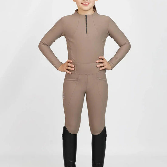 Maximilian Equestrian YR Long Sleeve Base Layer (Nougat) by Maximilian Equestrian at  Try a Bit