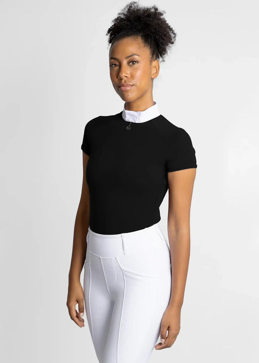 Maximilian Equestrian Air Short Sleeve Show Shirt Black by Maximilian Equestrian at  Try a Bit