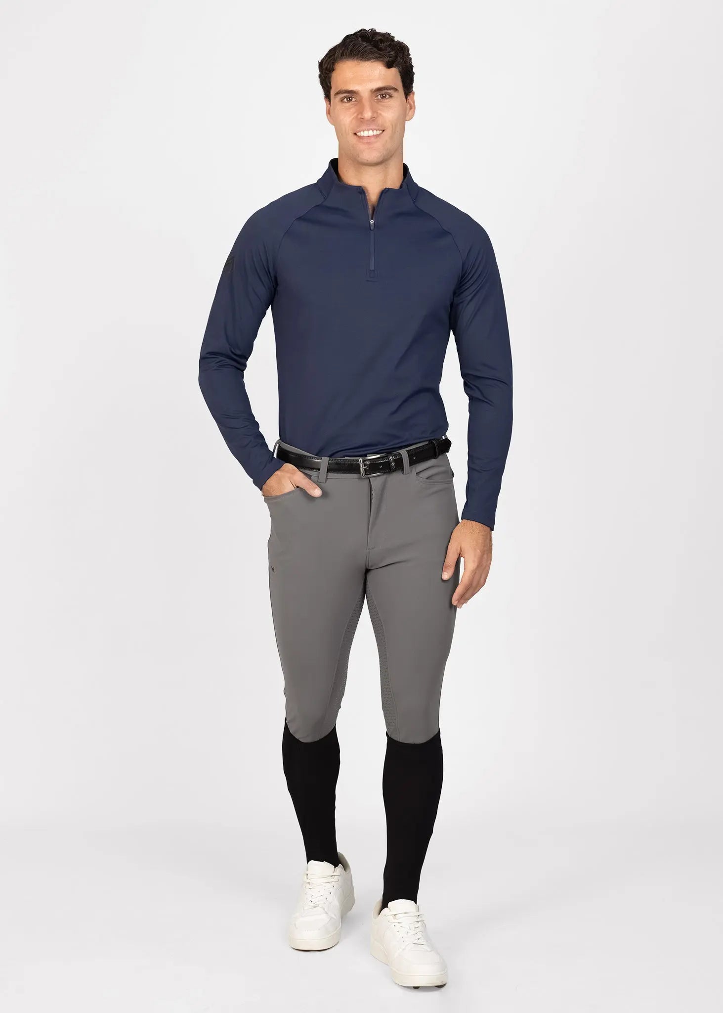 Code Long Sleeve Base Layer (Navy) by Maximilian Equestrian at  Try A Bit