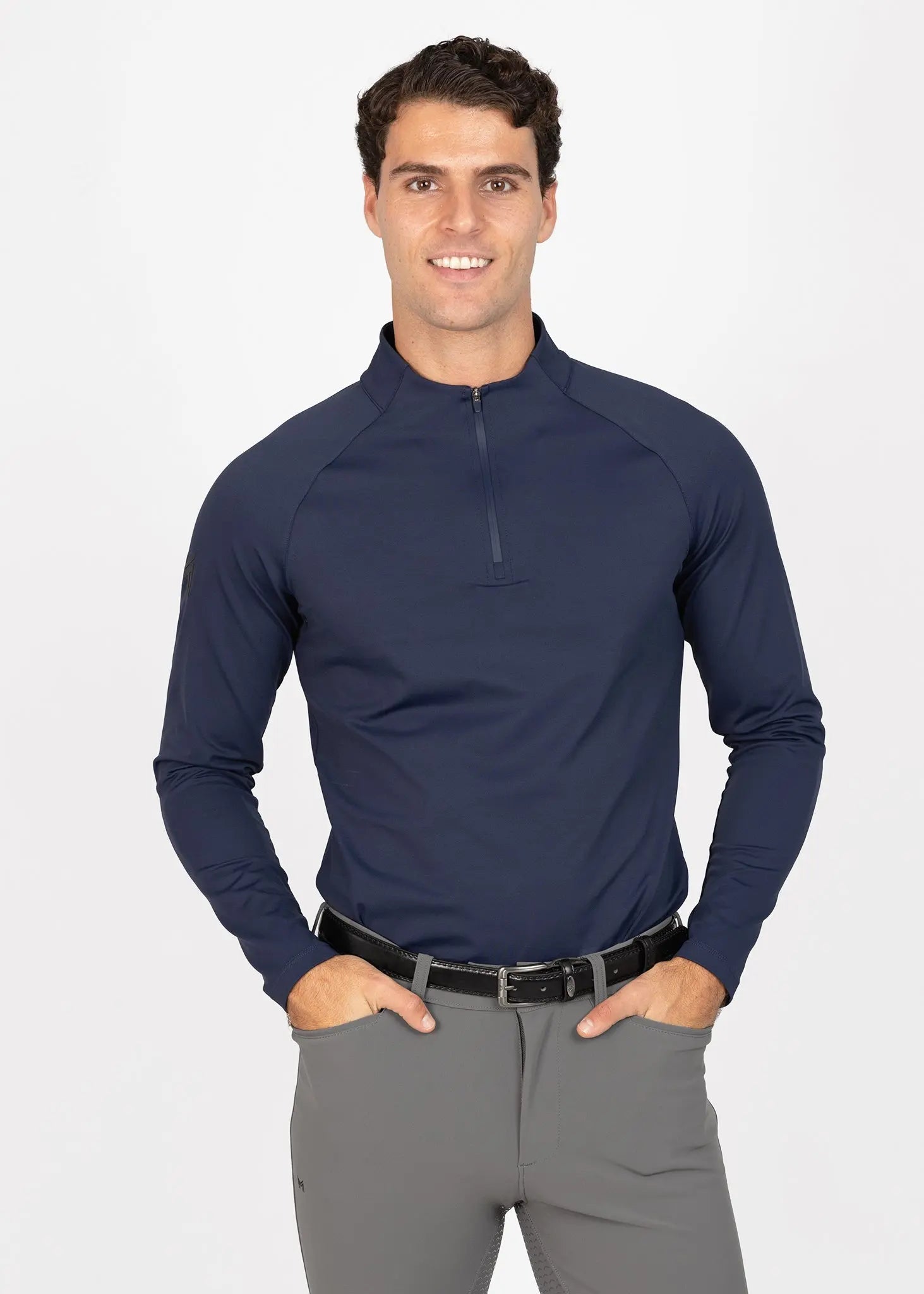 Code Long Sleeve Base Layer (Navy) by Maximilian Equestrian at  Try A Bit