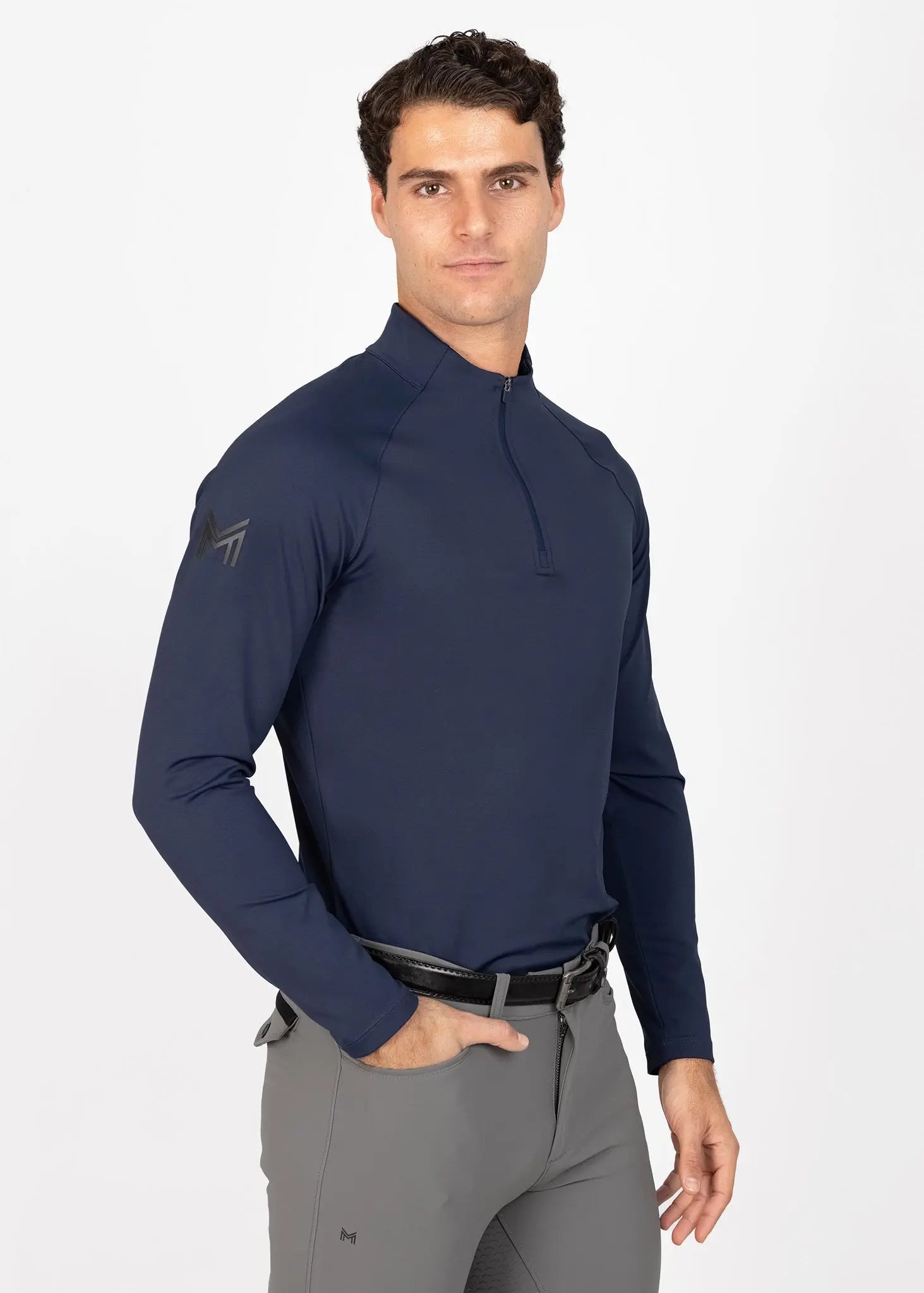 Code Long Sleeve Base Layer (Navy) by Maximilian Equestrian at  Try A Bit