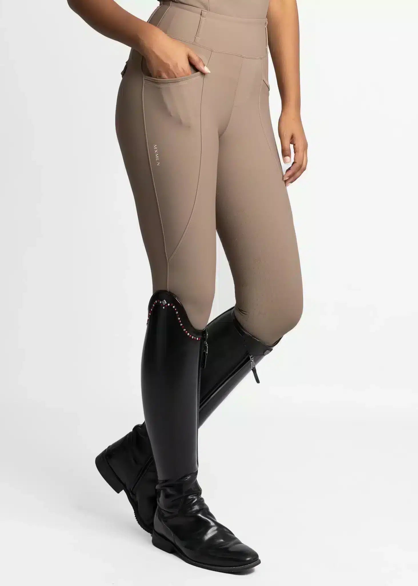 Maximilian Equestrian Pro Riding Leggings Nougat by Maximilian Equestrian at  Try a Bit