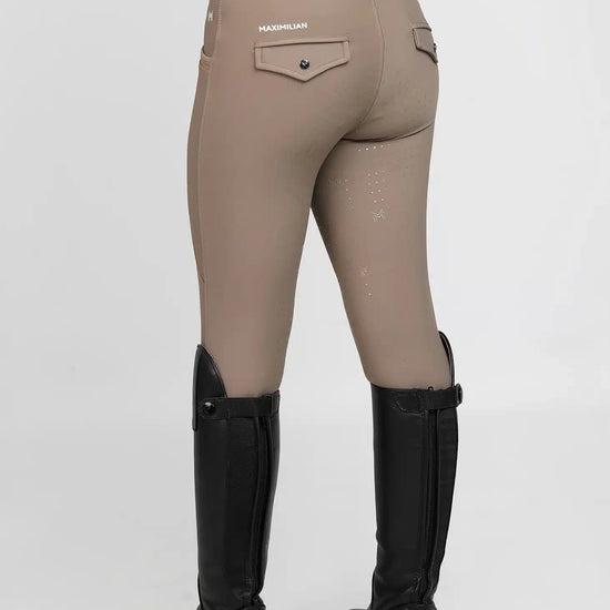 Maximilian Equestrian YR Pro Riding Leggings (Nougat) by Maximilian Equestrian at  Try a Bit