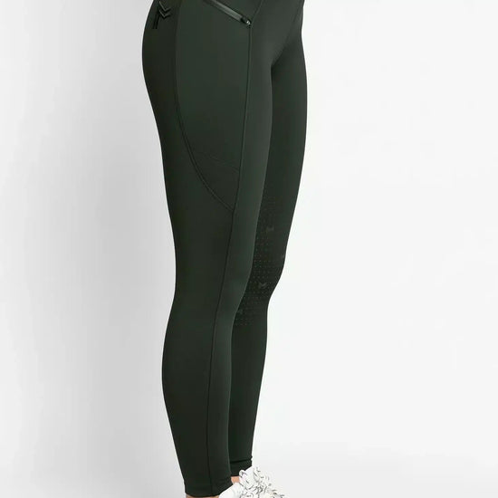 Maximilian Equestrian Studio Riding Leggings Hunter Green by Maximilian Equestrian at  Try a Bit