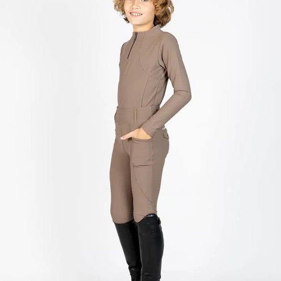 Maximilian Equestrian YR Long Sleeve Base Layer (Nougat) by Maximilian Equestrian at  Try a Bit