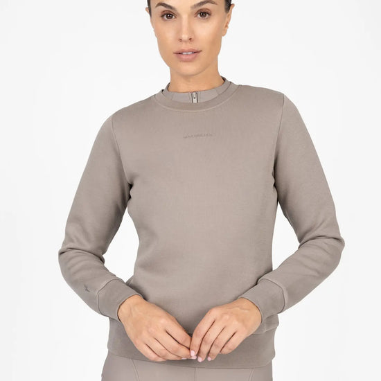 Loft Sweatshirt (Taupe) by Maximilian Equestrian at  Try A Bit