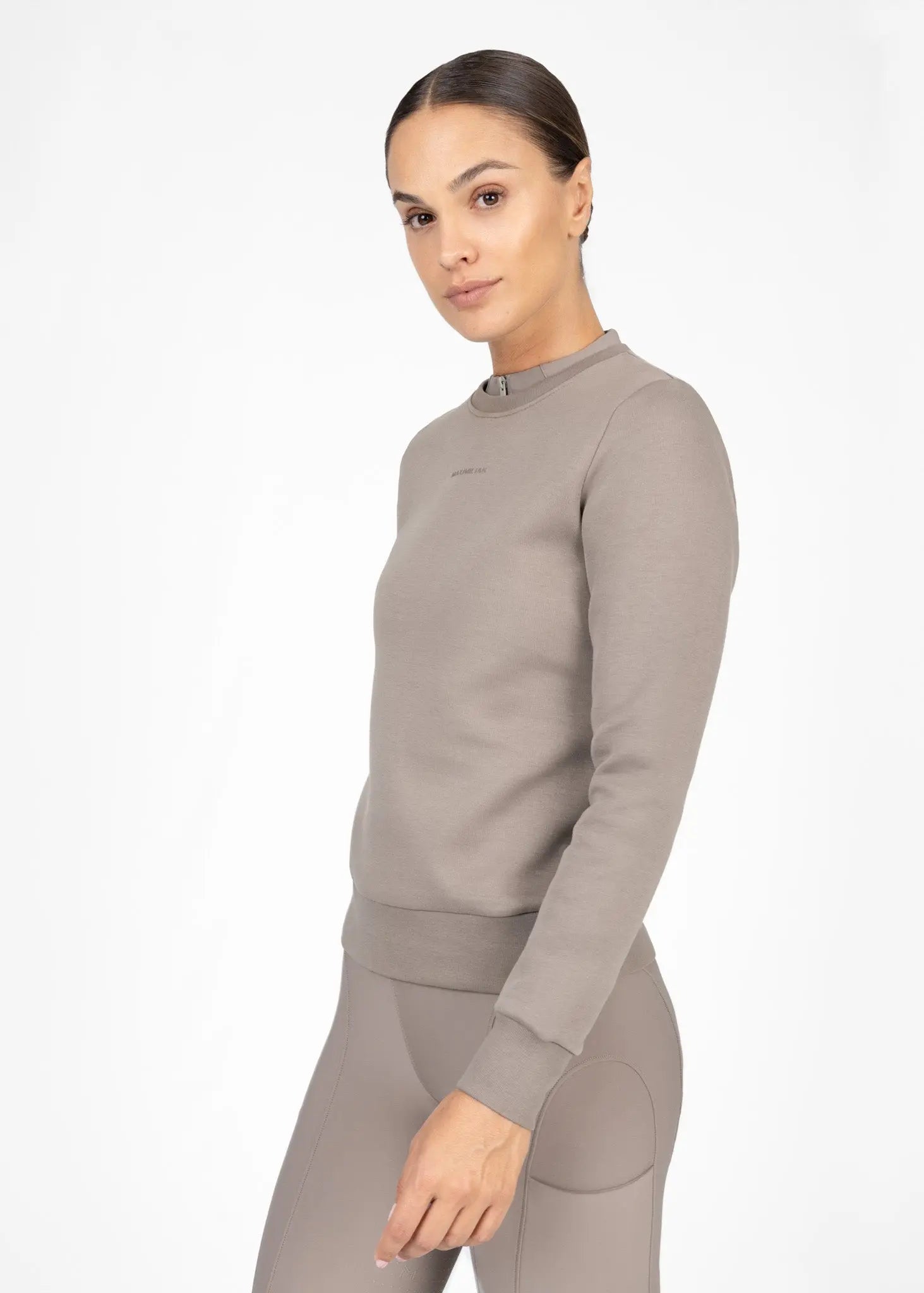 Loft Sweatshirt (Taupe) by Maximilian Equestrian at  Try A Bit