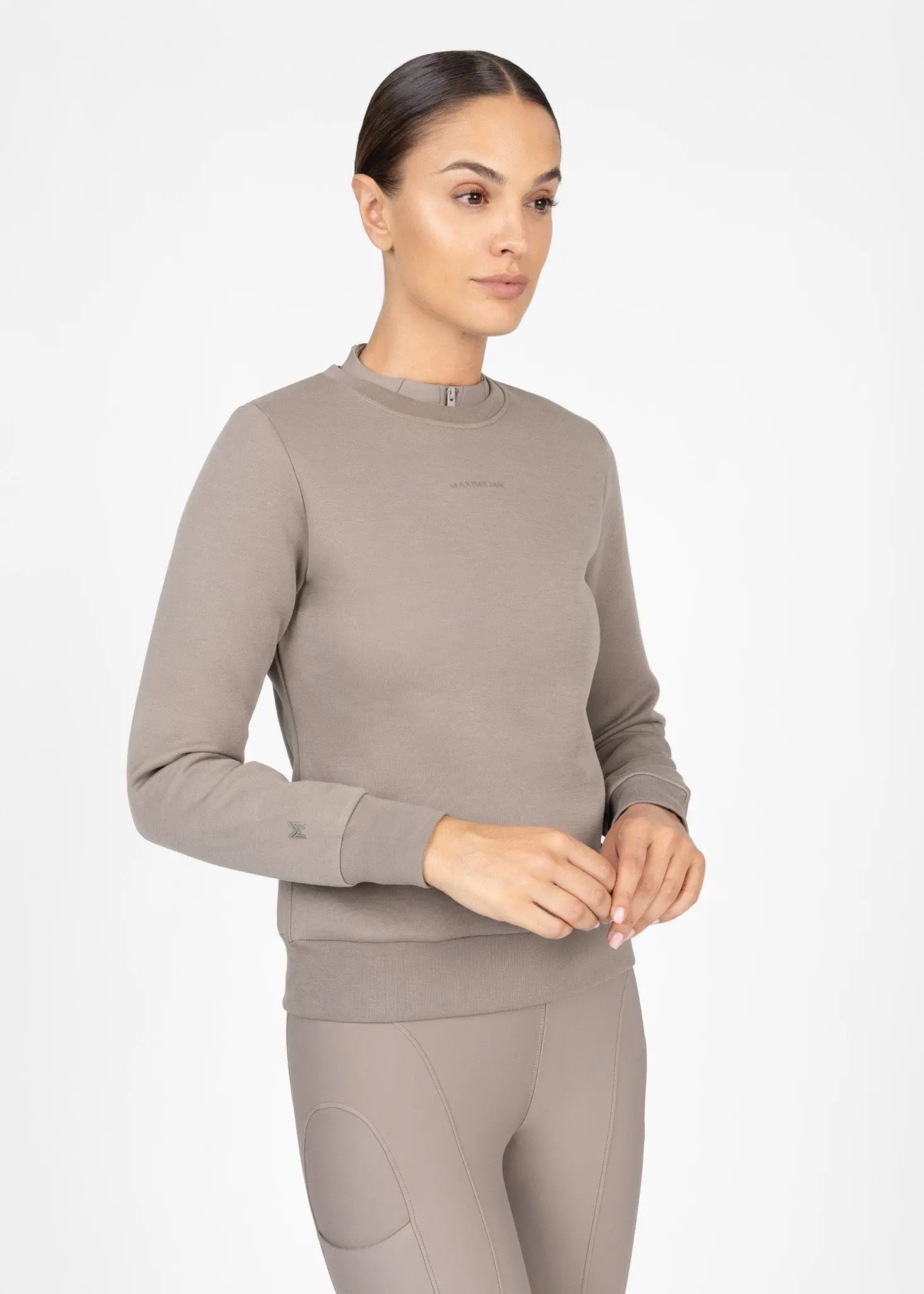 Loft Sweatshirt (Taupe) by Maximilian Equestrian at  Try A Bit