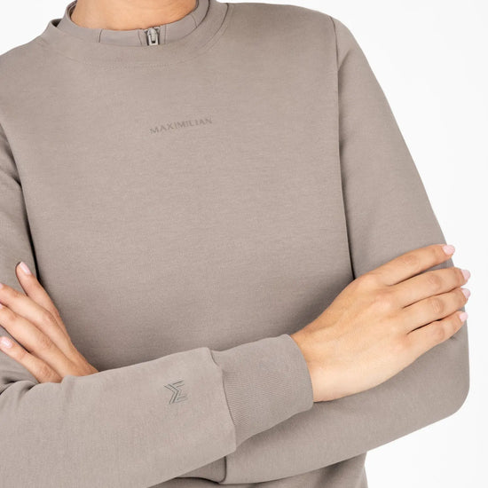 Loft Sweatshirt (Taupe) by Maximilian Equestrian at  Try A Bit