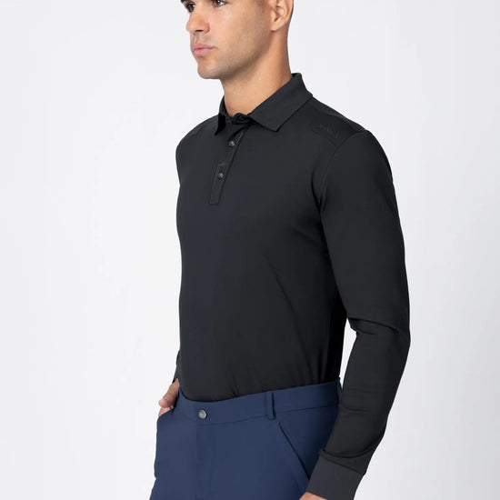 Volt Polo Shirt (Black) by Maximilian Equestrian at  Try A Bit
