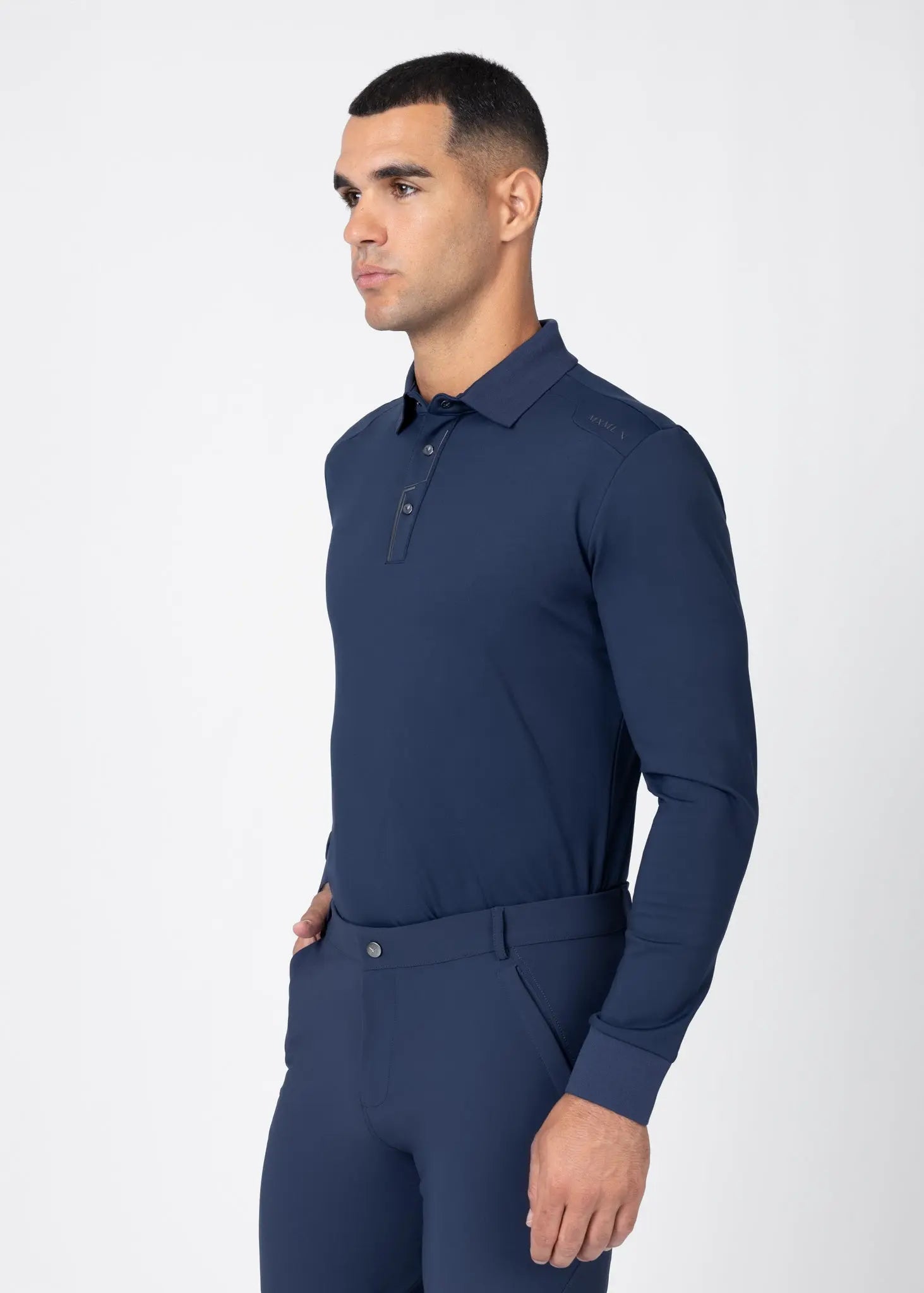 Volt Polo Shirt (Navy) by Maximilian Equestrian at  Try A Bit