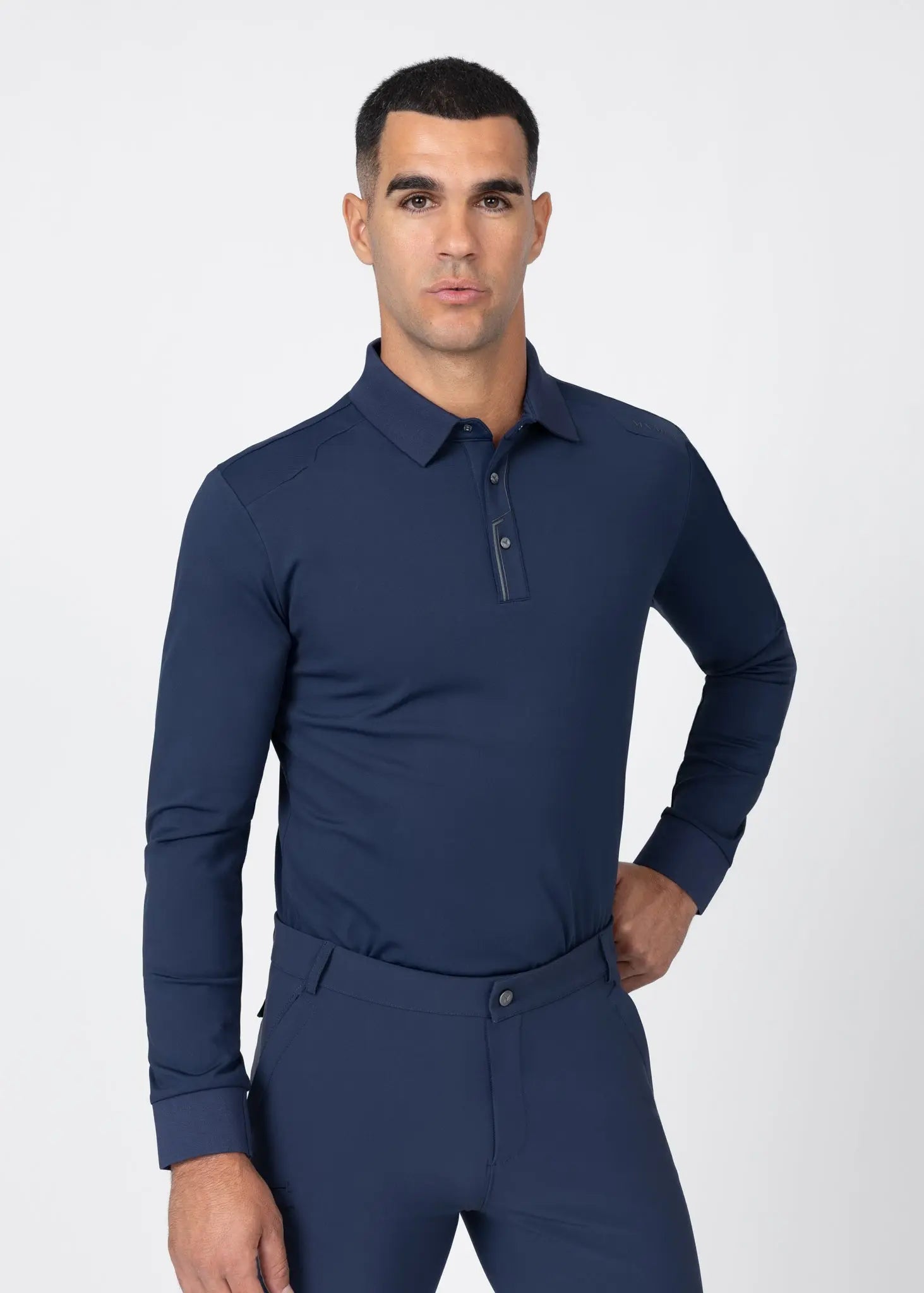 Volt Polo Shirt (Navy) by Maximilian Equestrian at  Try A Bit