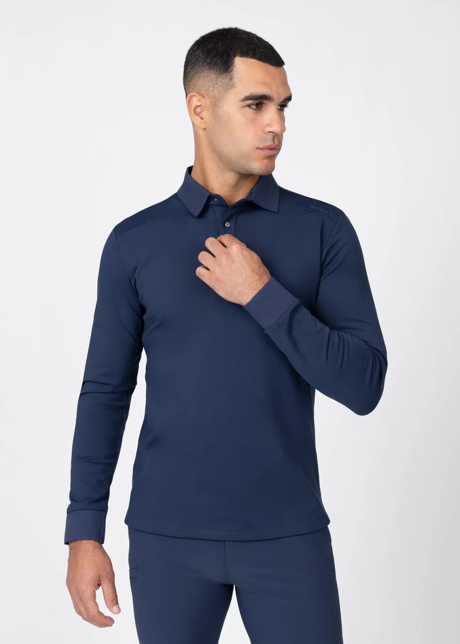 Volt Polo Shirt (Navy) by Maximilian Equestrian at  Try A Bit
