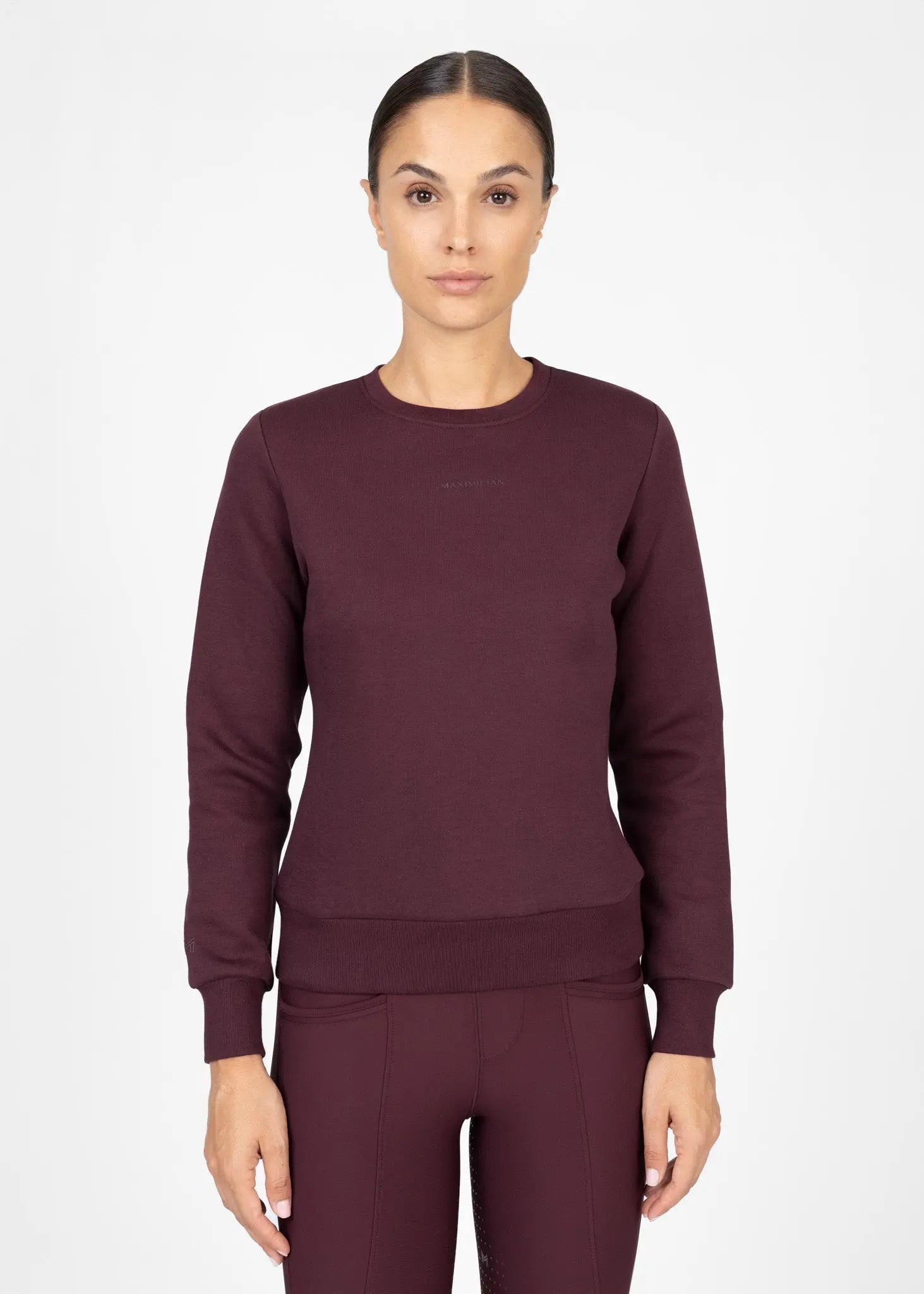 Loft Sweatshirt (Burgundy) by Maximilian Equestrian at  Try A Bit