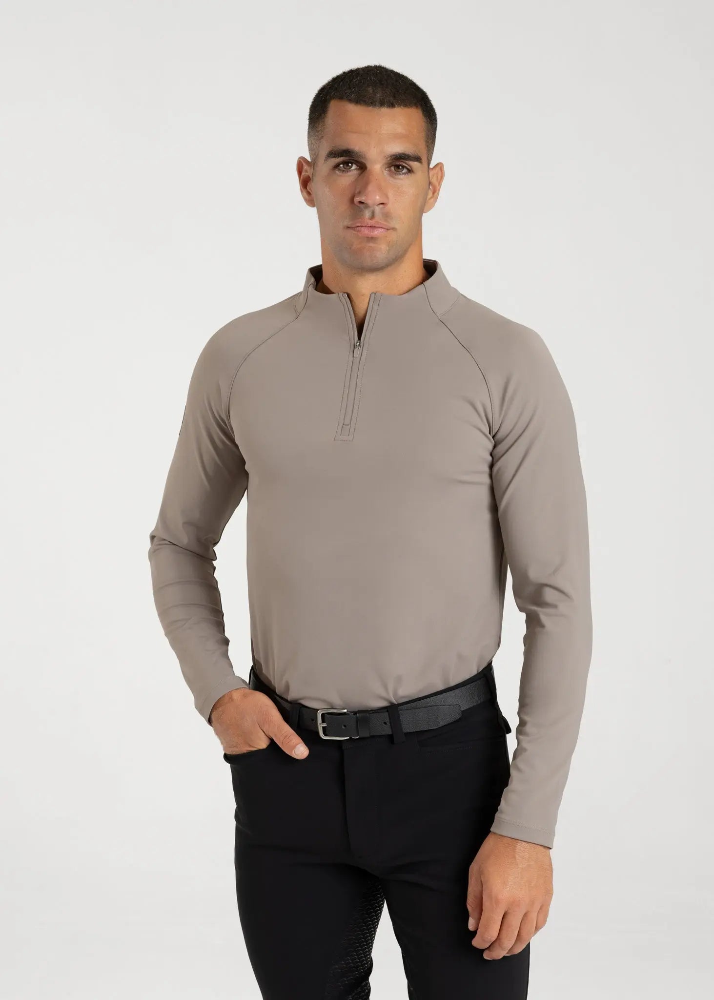 Code Long Sleeve Base Layer (Taupe) by Maximilian Equestrian at  Try A Bit