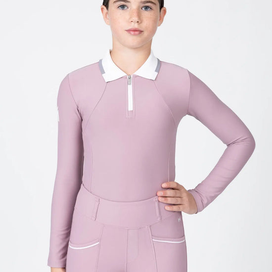 YR Concept Long Sleeve Polo Shirt (Mauve) by Maximilian Equestrian at  Try A Bit