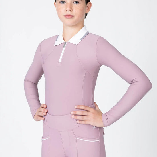 YR Concept Long Sleeve Polo Shirt (Mauve) by Maximilian Equestrian at  Try A Bit