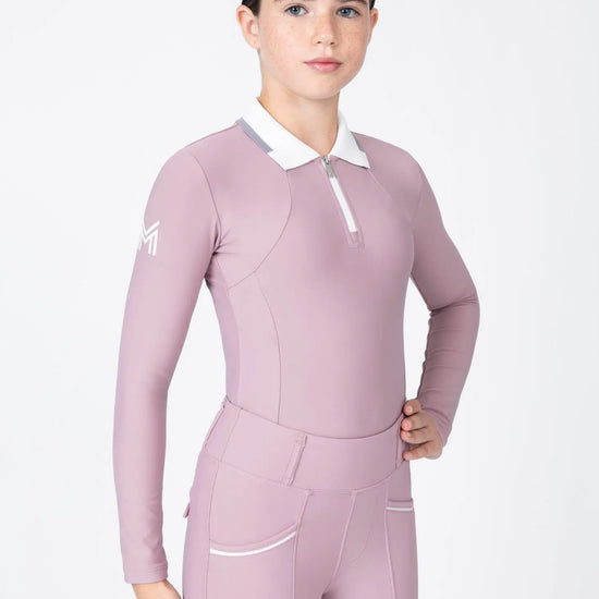 YR Concept Long Sleeve Polo Shirt (Mauve) by Maximilian Equestrian at  Try A Bit