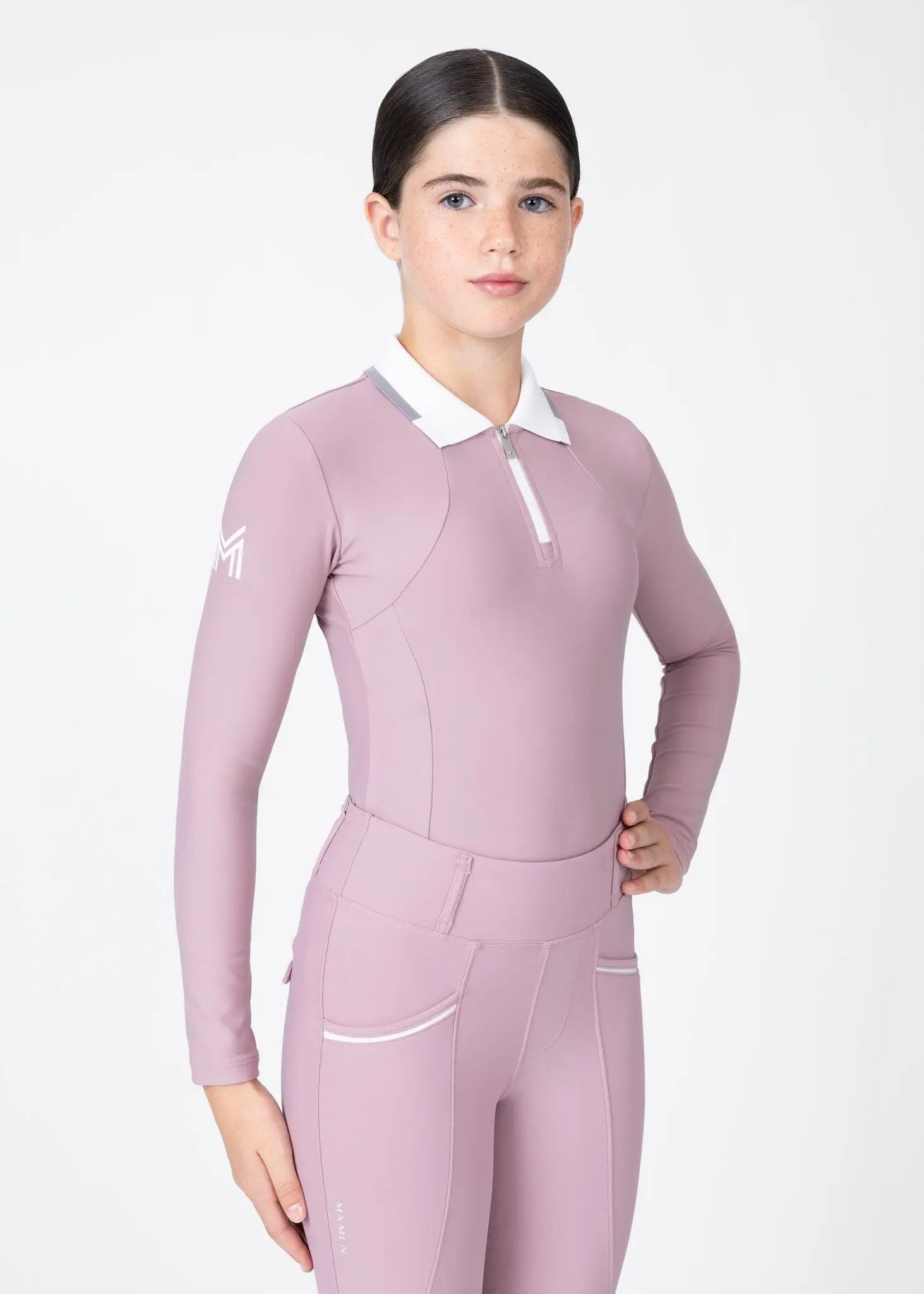 YR Concept Long Sleeve Polo Shirt (Mauve) by Maximilian Equestrian at  Try A Bit