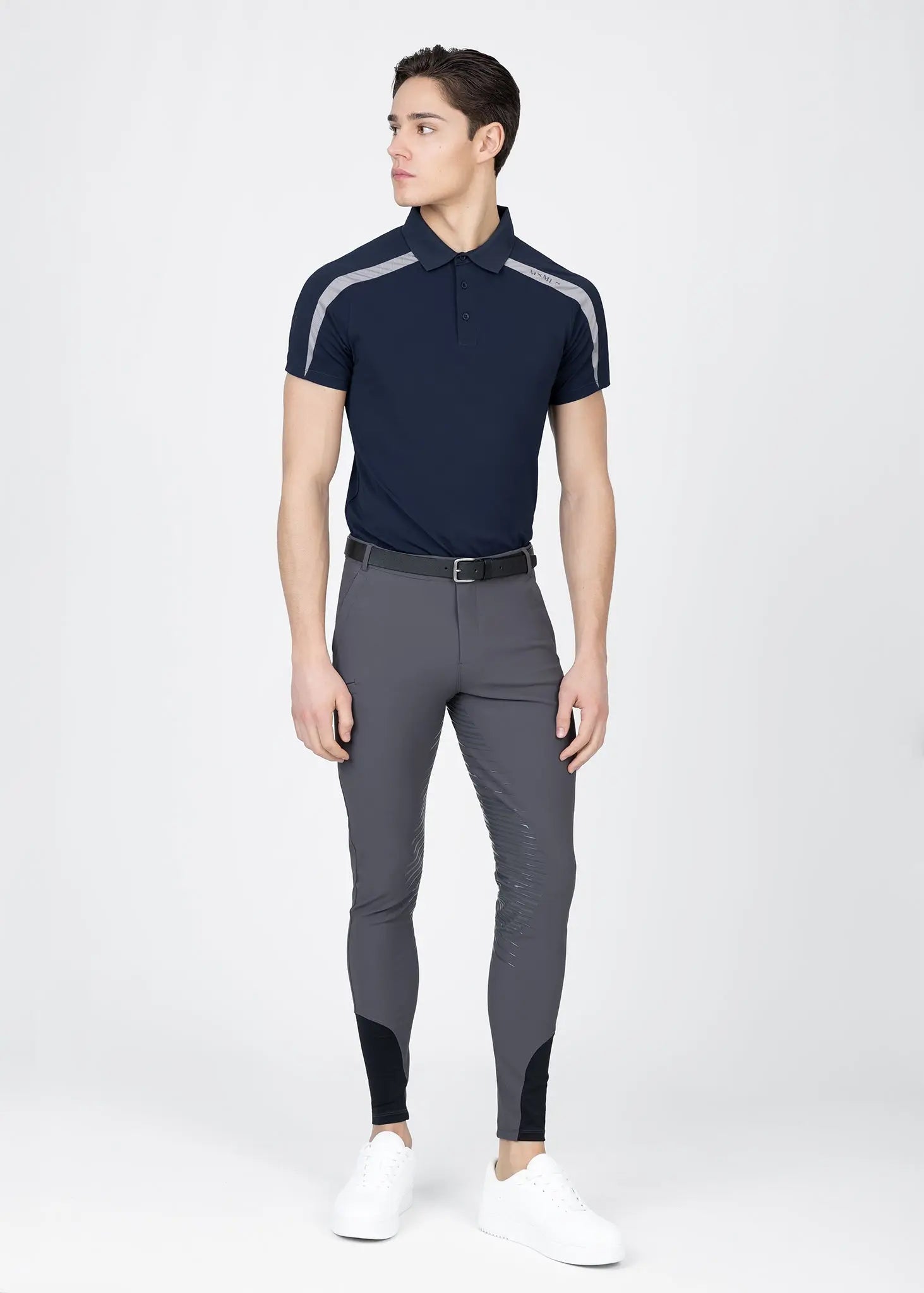 Court Polo Shirt (Navy/Grey)