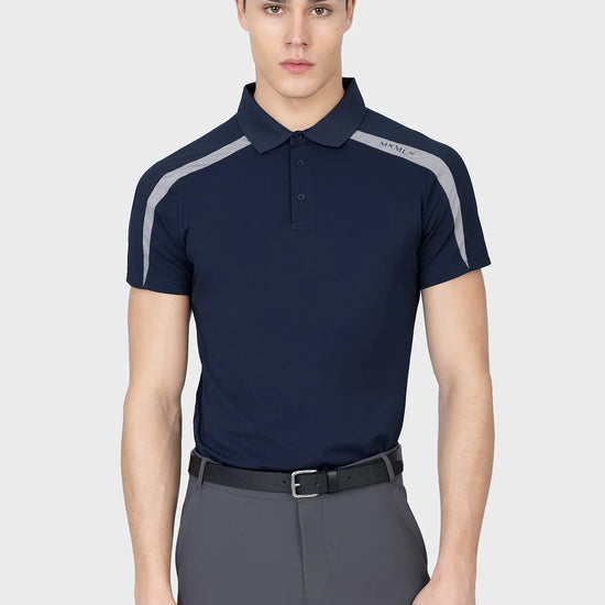 Court Polo Shirt (Navy/Grey)