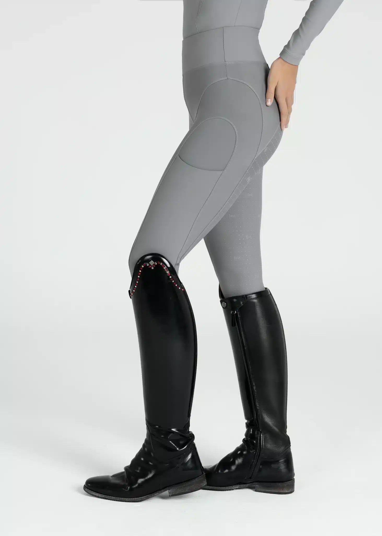 Maximilian Equestrian Outline Riding Leggings Titanium by Maximilian Equestrian at  Try a Bit