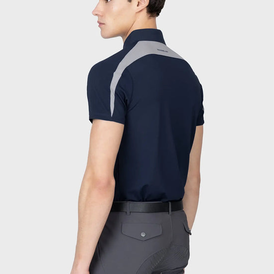 Court Polo Shirt (Navy/Grey)