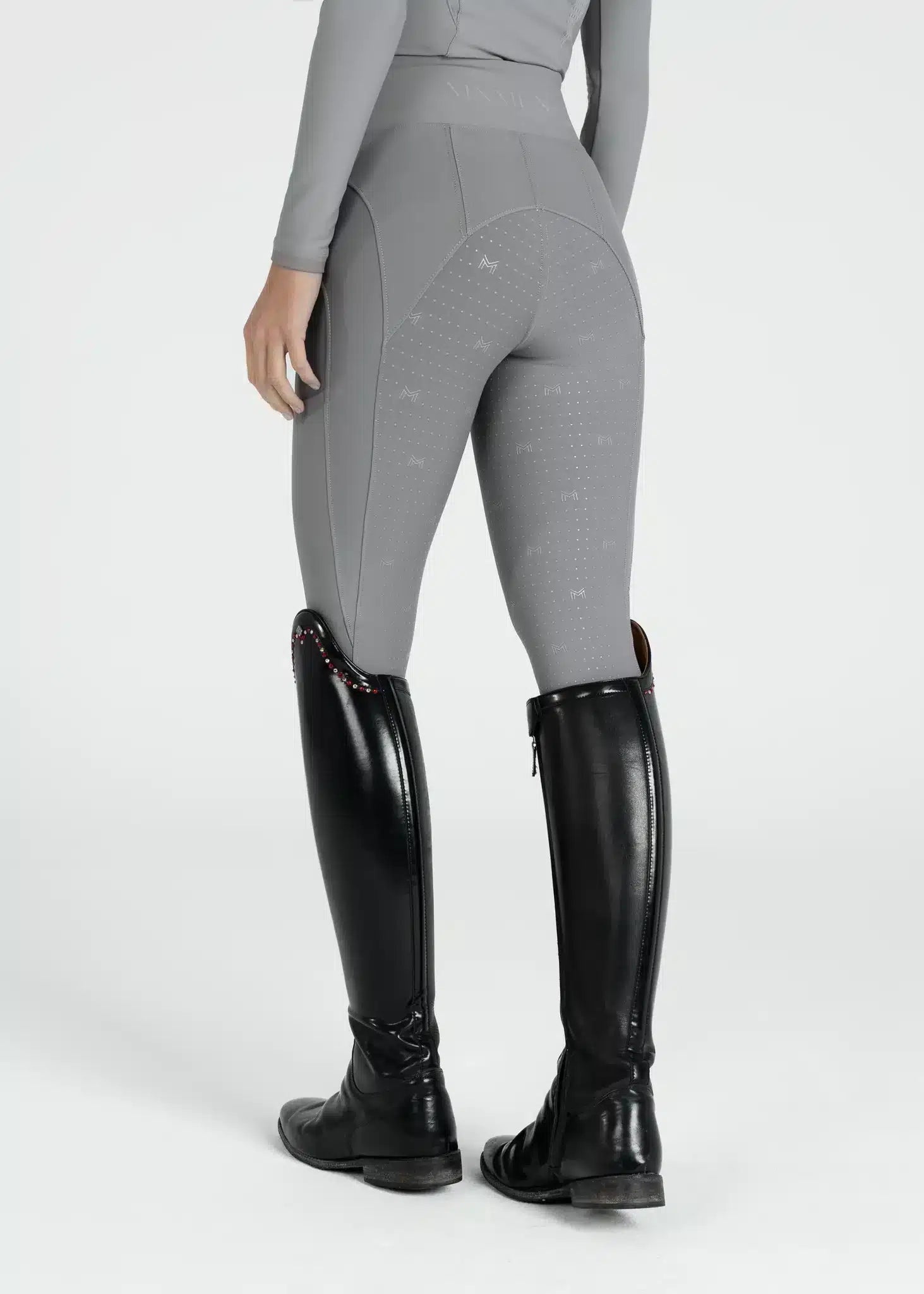 Maximilian Equestrian Outline Riding Leggings Titanium by Maximilian Equestrian at  Try a Bit