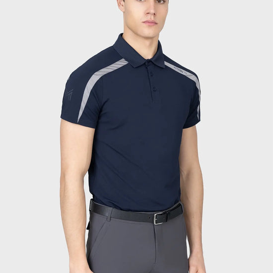 Court Polo Shirt (Navy/Grey)