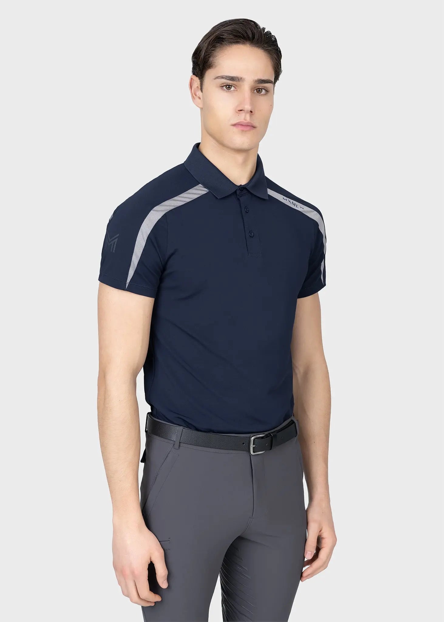 Court Polo Shirt (Navy/Grey)