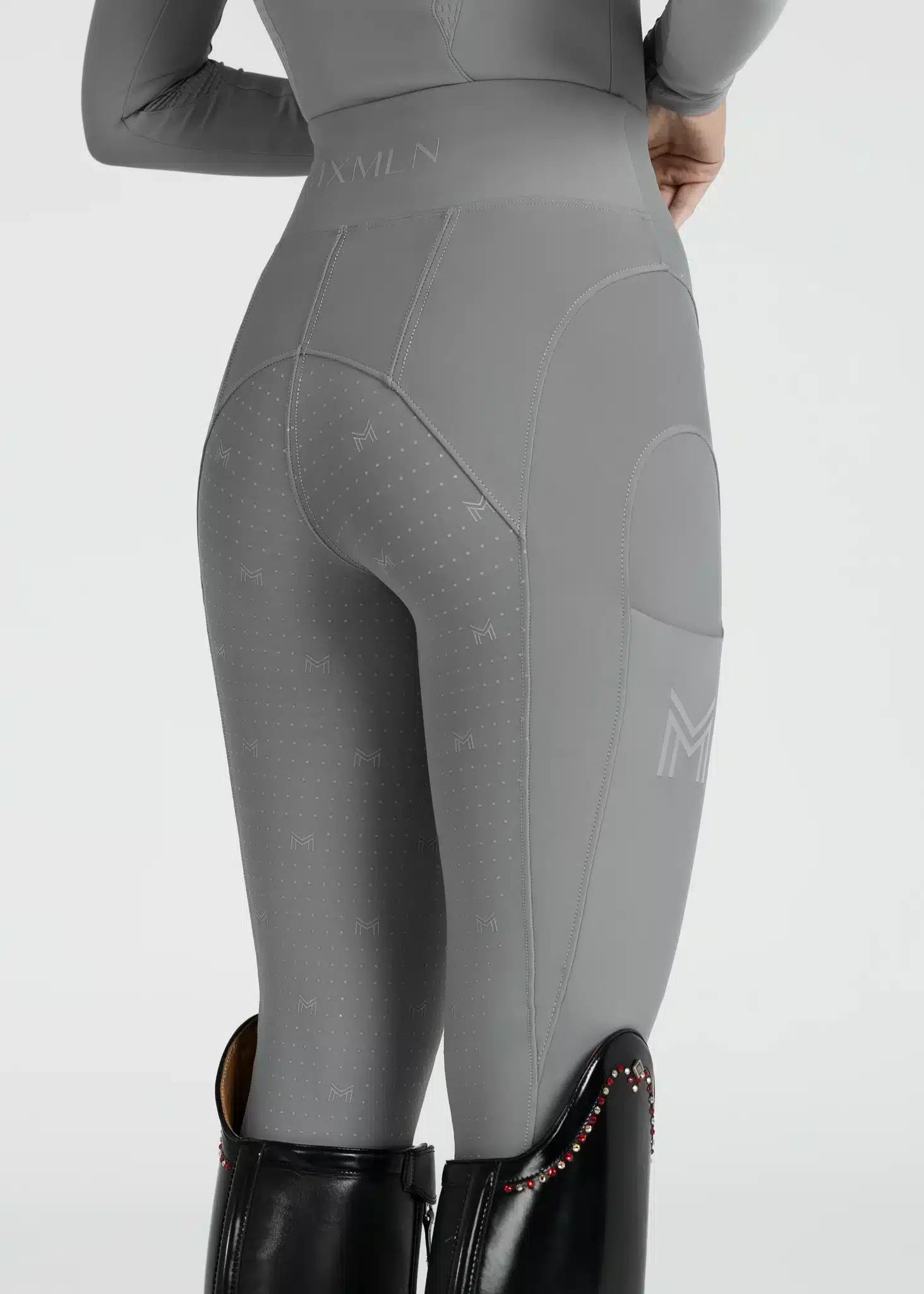 Maximilian Equestrian Outline Riding Leggings Titanium by Maximilian Equestrian at  Try a Bit