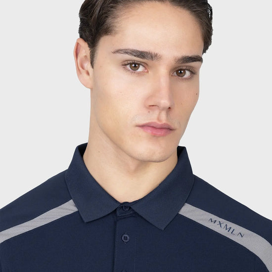 Court Polo Shirt (Navy/Grey)