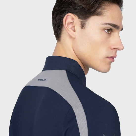 Court Polo Shirt (Navy/Grey)