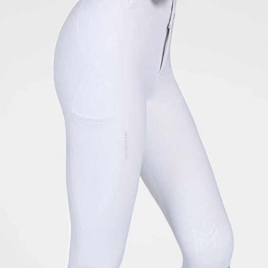 Maximilian Equestrian Aero Breeches (White/Silver) by Maximilian Equestrian at  Try a Bit