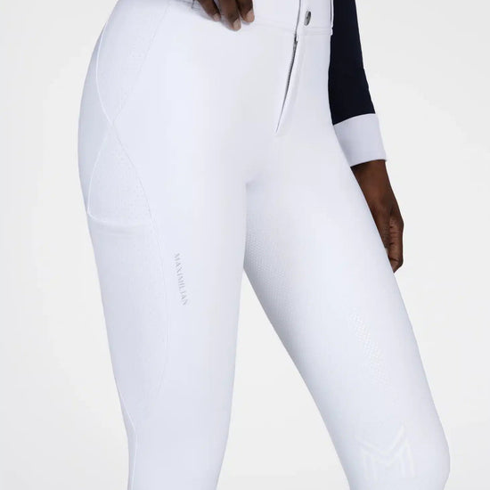 Maximilian Equestrian Aero Breeches (White/Silver) by Maximilian Equestrian at  Try a Bit
