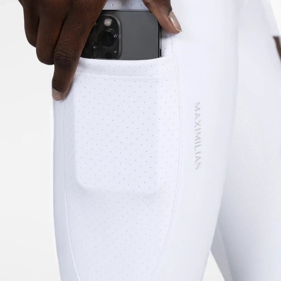 Maximilian Equestrian Aero Breeches (White/Silver) by Maximilian Equestrian at  Try a Bit