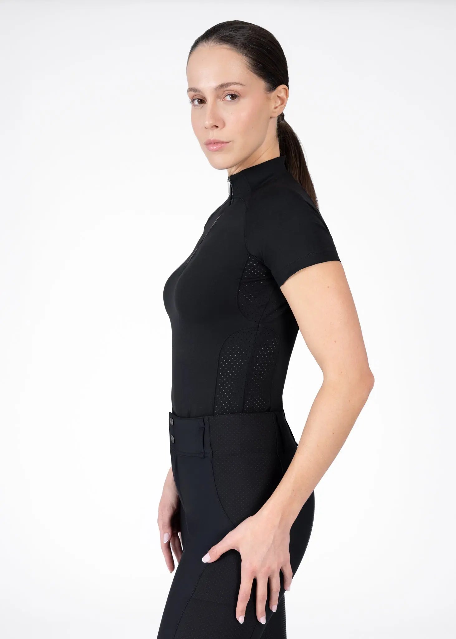 Aero Short Sleeve Base Layer (Black) by Maximilian Equestrian at  Try A Bit