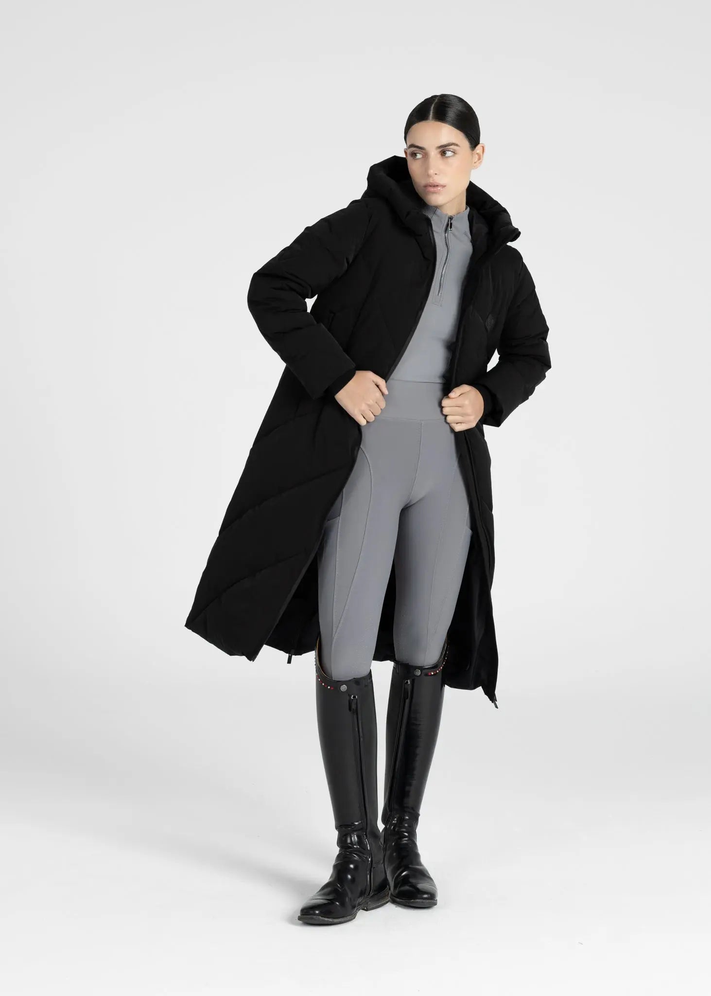 Global Puffer Jacket (Black) by Maximilian Equestrian at  Try A Bit