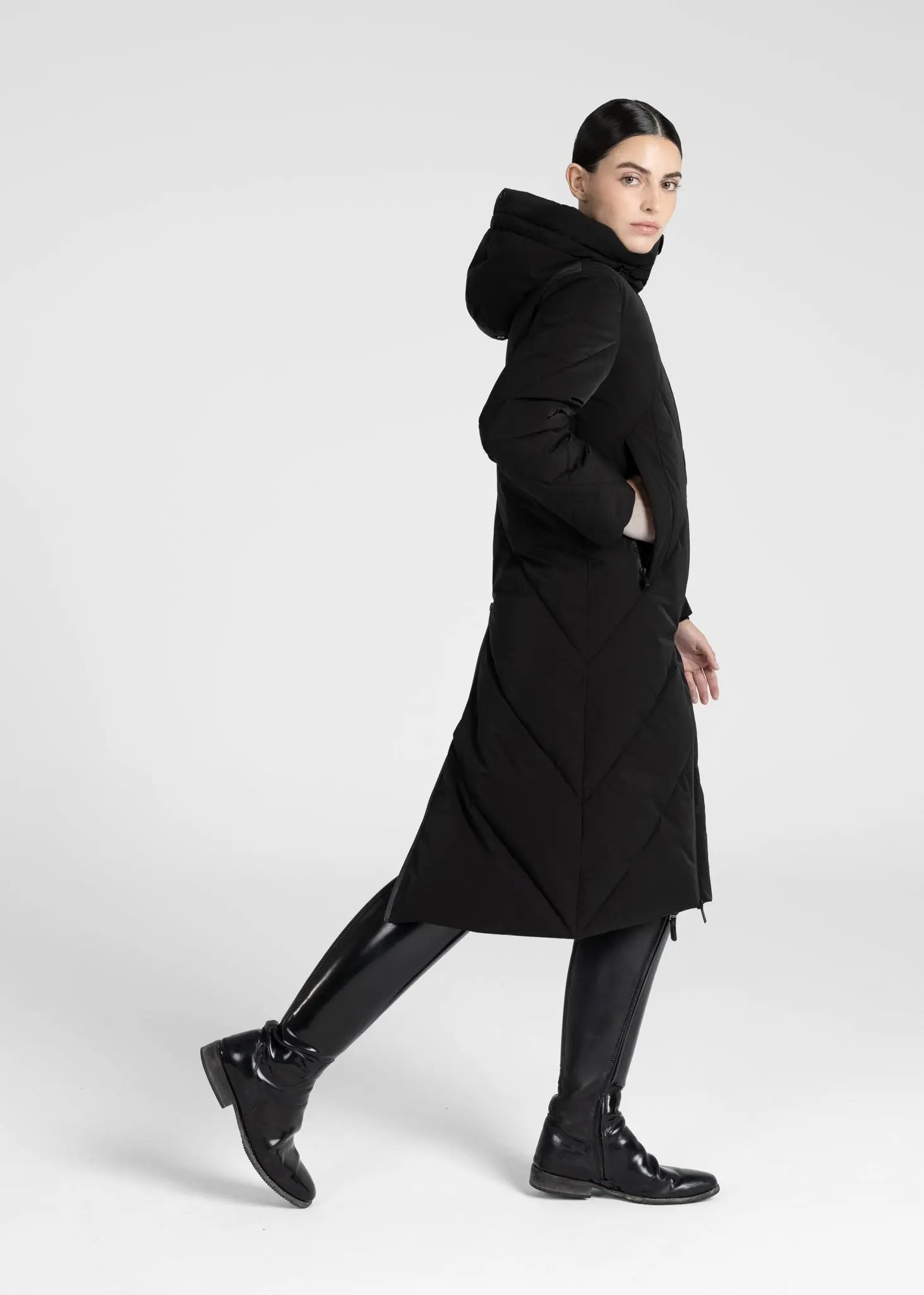 Global Puffer Jacket (Black) by Maximilian Equestrian at  Try A Bit