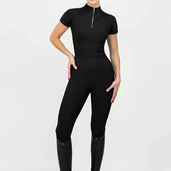 Maximilian Equestrian Frame Short Sleeve Base Layer - Performance Riding Top by Maximilian Equestrian at  Try a Bit
