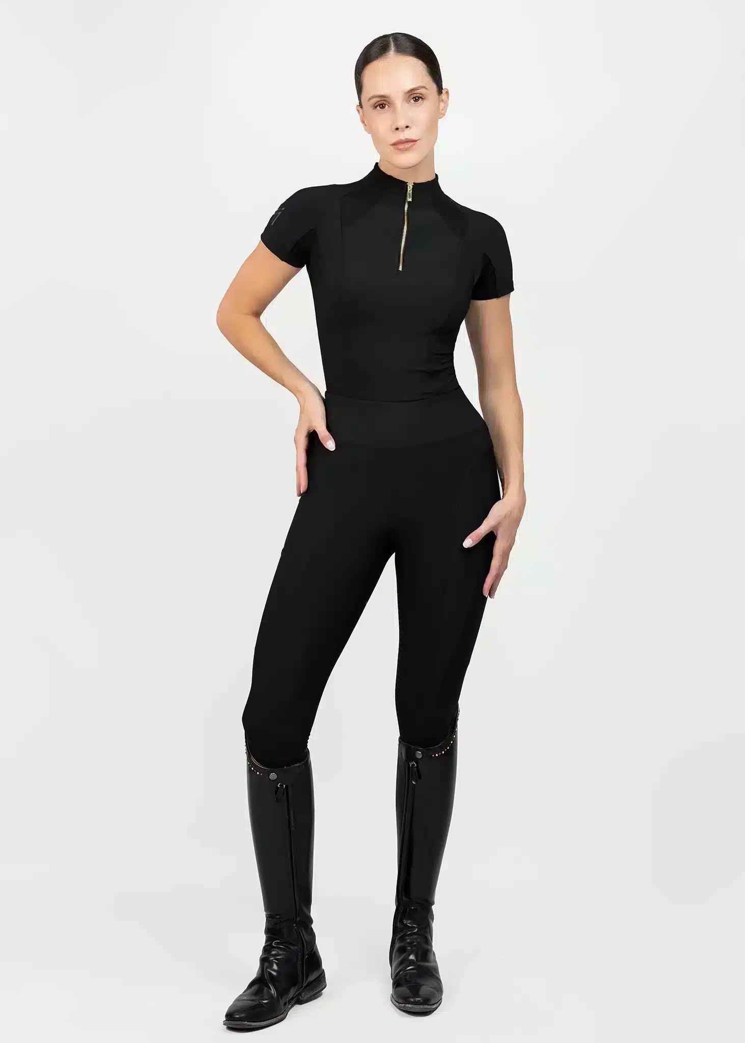 Maximilian Equestrian Frame Short Sleeve Base Layer - Performance Riding Top by Maximilian Equestrian at  Try a Bit