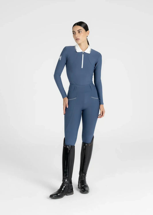 Maximilian Equestrian Concept Long Sleeve Polo Shirt (Sailor) by Maximilian Equestrian at  Try a Bit