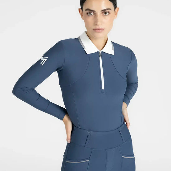 Maximilian Equestrian Concept Long Sleeve Polo Shirt (Sailor) by Maximilian Equestrian at  Try a Bit