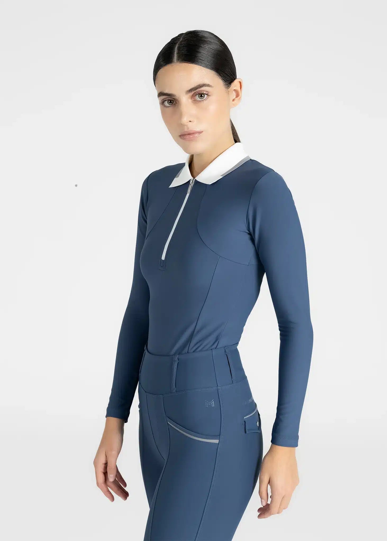Maximilian Equestrian Concept Long Sleeve Polo Shirt (Sailor) by Maximilian Equestrian at  Try a Bit