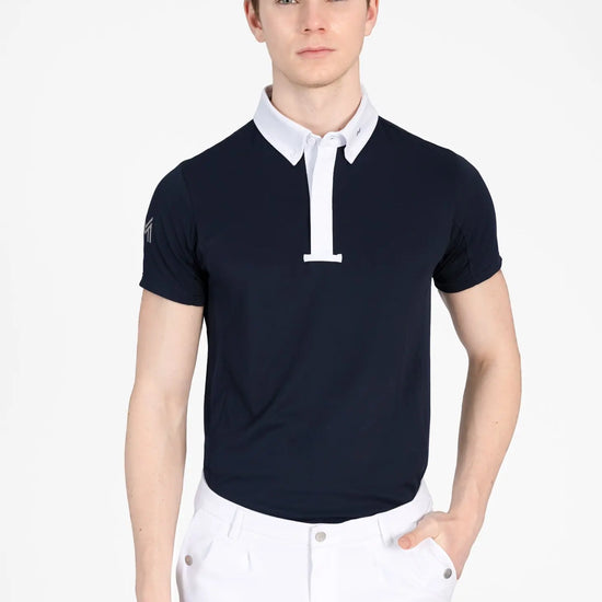 Focus Short Sleeve Competition Shirt (Navy) by Maximilian Equestrian at  Try A Bit