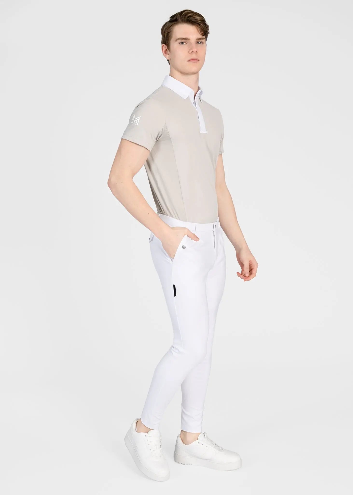 Focus Short Sleeve Competition Shirt (Sand) by Maximilian Equestrian at  Try A Bit