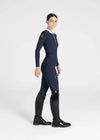 Maximilian Equestrian Concept Long Sleeve Polo Shirt (Navy) by Maximilian Equestrian at  Try a Bit